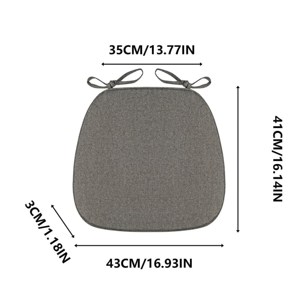 Cojín de comedor de lino y esponja, transpirable, con agarre antideslizante de silicona, ideal para refrescarse en verano en la cocina, la sala de estar o la oficina.