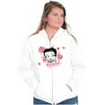 thumbnail image 4 of Betty Boop Romantic Rebel Flirt Zip Hoodie Sweatshirt Women Brisco Brands L, 4 of 6