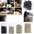 thumbnail image 4 of Heldig Hair Extension Ring, 4MM Silicone Lined Hair Extension Link Rings Beads Loops Tools(400 Pcs), 4 of 9