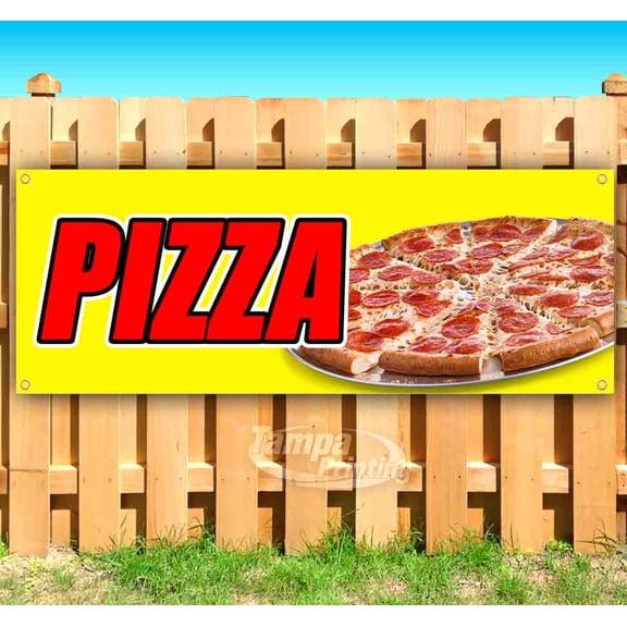 Pizza 13 oz Vinyl Banner With Metal Grommets