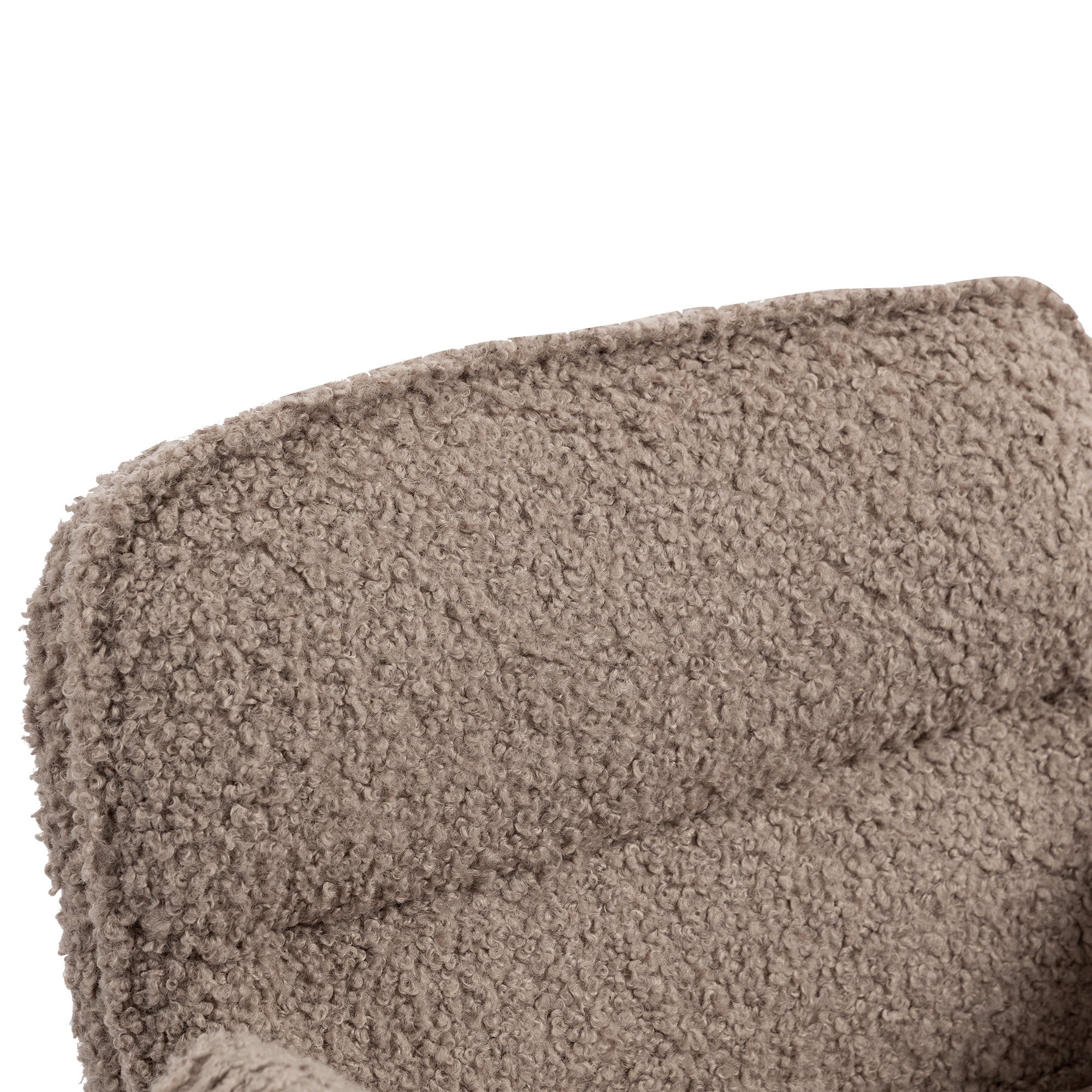 Desk Chair, Office Chair, Ergonomic Chair with Brown Teddy Fleece Adjustable 5 Position Armrests 360 Degree Swivel Wheels Thickened Backrest for Home Office, Brown Teddy Fleece