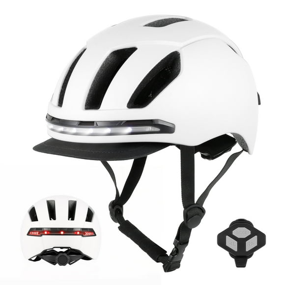 Bike Helmet with LED Turn Signal Light USB rechargeable Smart Bicycle Helmet Back Lamp Safety Night Riding Warning Waterproof