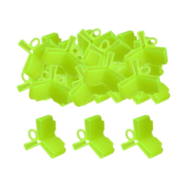50 piezas de anzuelos triples de pesca, bonetes fluorescentes amarillos, aparejos de pesca portátiles 07 cm x 1 cm x 035 cm