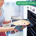 thumbnail image 2 of Yayeee Pot Holders Kitchen Heat Resistant with Pockets 7"x9.8" Cotton Oven Cooking Hot Pads, Vibrant Blooming Flowers, 2 of 7