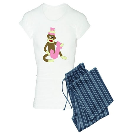 

CafePress - Sock Monkey Monogram Girl J - Women s Light Pajamas