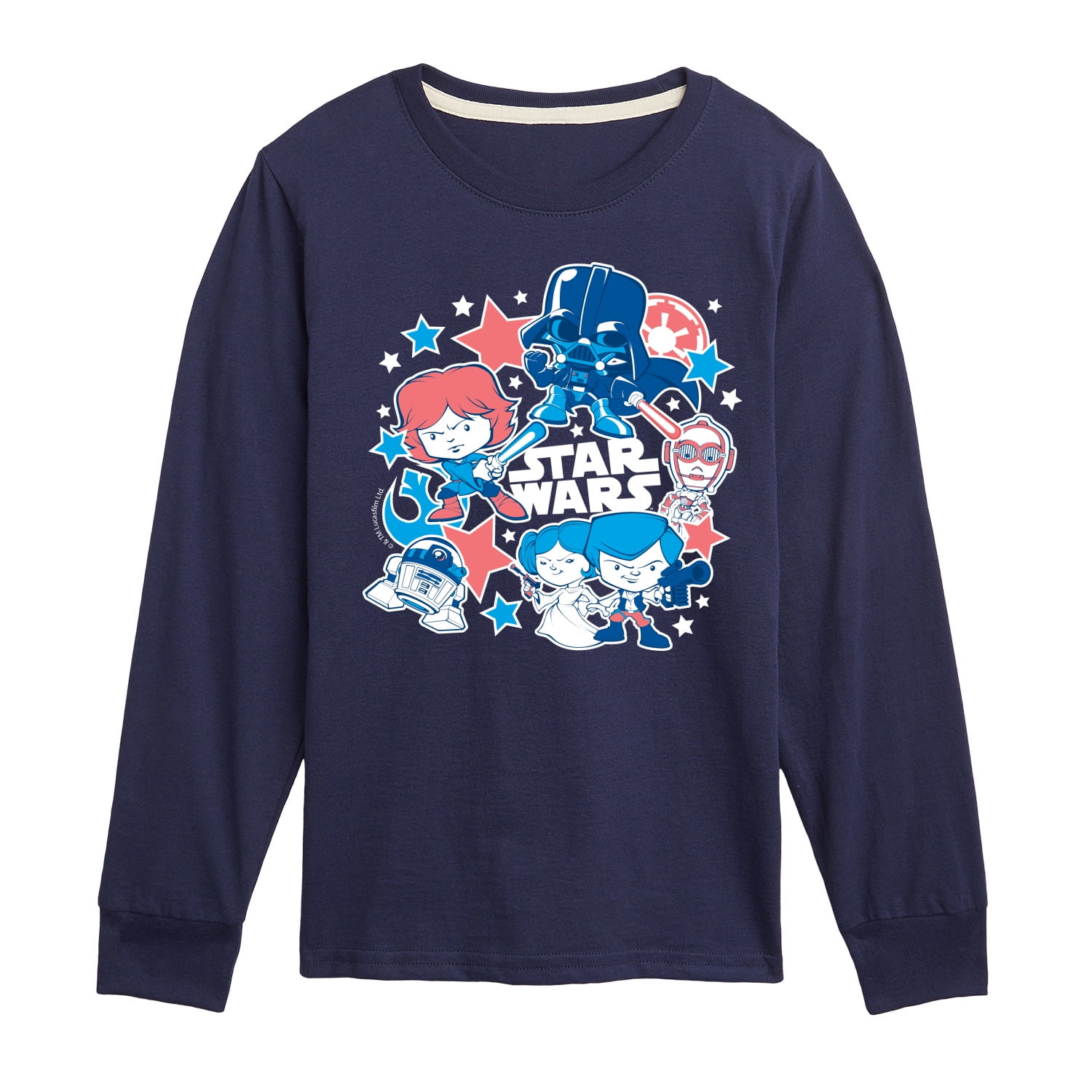 Star Wars - Americana Stickers - Toddler And Youth Long Sleeve Graphic T-Shirt