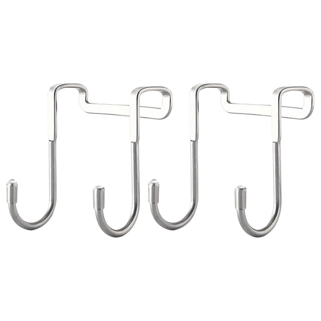 2Pcs Over Door Hook Hanger Stainless Steel Shower Towel Hooks Over Cabinet Hangers