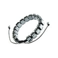 thumbnail image 5 of West Coast Jewelry Men's Hematite Cube Stone Bead Adjustable Bracelet (8mm), 5 of 5