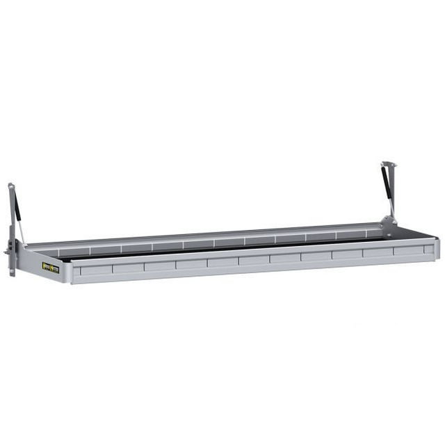 Holman Van Storage System Shelf 48607 60 Inch Width x 20 Inch Depth; Without Divider; Aluminum; Gray; Foldable