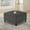 Dark Gray, variant on JESTOP Ottoman Footrest, Ottoman with Storage, Upholstered Coffee Table with Wooden Legs, Home Decor Ottoman, 30"x30"x18"