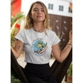thumbnail image 2 of Cool Surfer Crocodile T-Shirt Women -Smartprints Designs, Female x-Large, 2 of 4