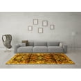 thumbnail image 3 of Ahgly Company Machine Washable Indoor Square Persian Yellow Traditional Area Rugs, 6' Square, 3 of 4
