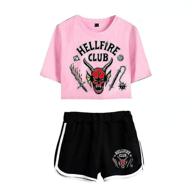 Stranger Things Saison 4 Hellfire Club Crop Shorts