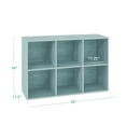 thumbnail image 3 of Best Choice Products 6-Cube Bookshelf, 11in Display Storage System, Organizer w/ Removable Back Panels - Light Blue, 3 of 9