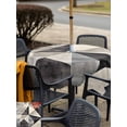 thumbnail image 6 of Square Outdoor Tablecloth with Umbrella Hole Black Beige Rhombus Outside Table Cloth Waterproof Patio Table Cover Vintage Geometric Art Zipper Tablecloths for Picnic Party Camping 60x60 Inch, 6 of 8