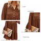 thumbnail image 5 of Vestido estampado de manga larga, vestido estampado con cuello en V para mujer Vestido estampado con cuello en V Funcionalidad de alta precisión, 5 of 6