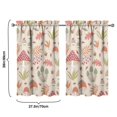 thumbnail image 4 of Mushroom (7) Kitchen Curtains - Vintage Tier Curtains for Bathroom Living RV Rod Pocket Window Drapes 36 Inch 2 Panels Set 27.5"x39" Window Treatment Tiers, 4 of 4