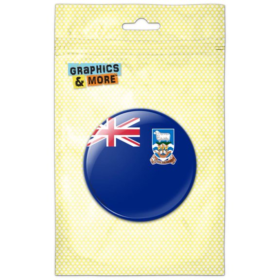 The Falkland Islands National Country Flag Pinback Button Pin Badge
