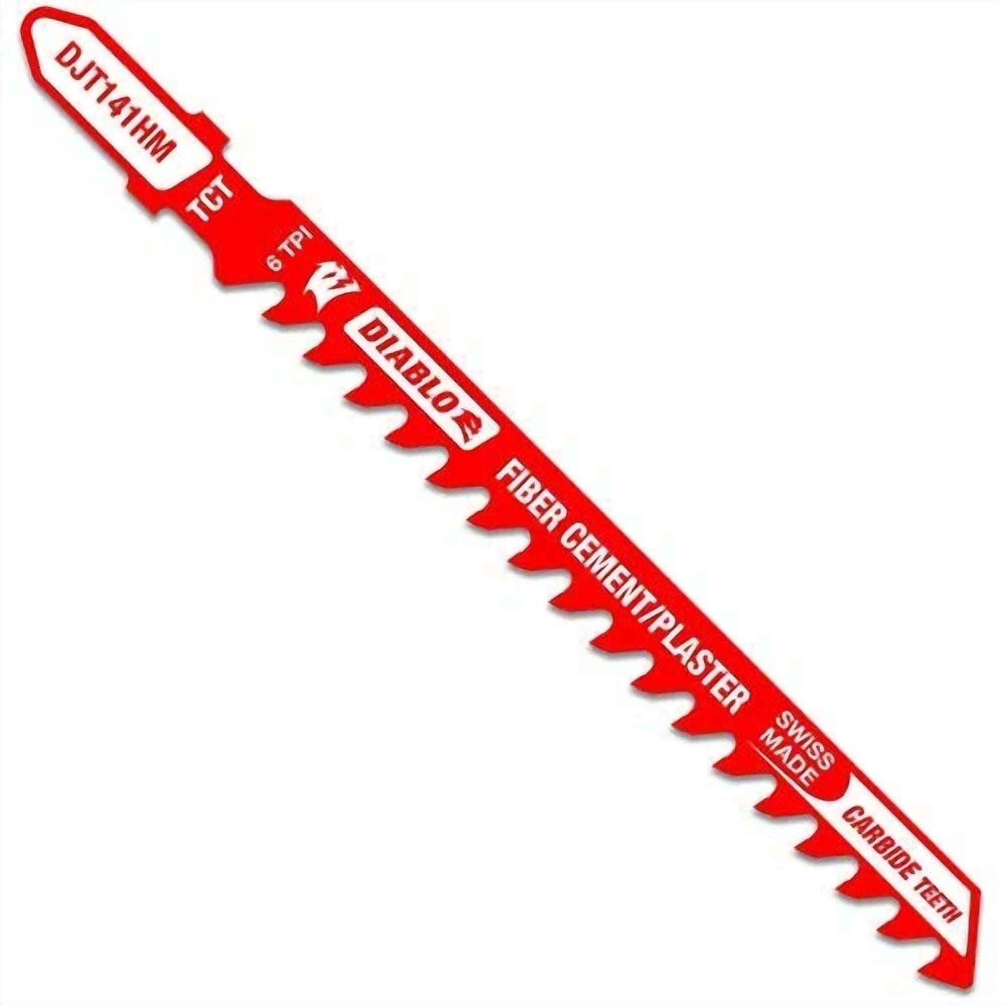 CIRCLE- Diablo Djt141Hm 4" 6Tpi Carbide Jig Saw Blade For Fiber Cement & Plaster