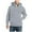 Light Gray, variant on Men’s Pullover Hooded Sweatshirt with Half Zip Front Kangaroo Pocket and Adjustable Drawstring Hood Casual Fit Black L