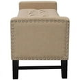 thumbnail image 6 of Posh Living Genesis Linen Fabric Storage Bench with Nailhead Trim in Beige, 6 of 8