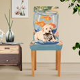 thumbnail image 4 of Yayeee 4 Pack Dining Chair Covers Stretch Parson Chairs Slipcovers Seat Protector, Blue Goldfish Bowl, 4 of 6