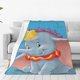 thumbnail image 1 of Manta de viaje de felpa suave de Dumbo para dormitorio, sala de estar, sofá, oficina, regalo para todas las estaciones para mujeres, hombres, niñas y niños., 1 of 7