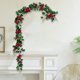 thumbnail image 1 of Corona de rosas artificiales 68.9in Enredadera trepadora de flor de seda con hojas verdes | 21 cabezas | Blanco, Rojo, Rosa, Morado Opciones | Decoración de oficina flexible para sala de fiestas, 1 of 6