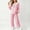 #1Pink, variant on Acaics Girls' 2 Piece Plaid Pajama Set: Lace Ruffle Crew Neck Long Sleeve Loose Wide Leg Sleepwear Pants, Soft Casual All Season Loungewear Outfits for Girls Ages 2–17