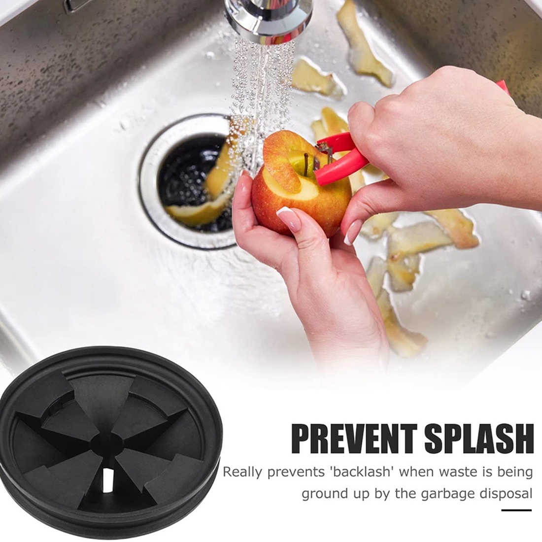 Garbage Disposal Splash Guards, 3 3/8 Inch for Insinkerator Evolution