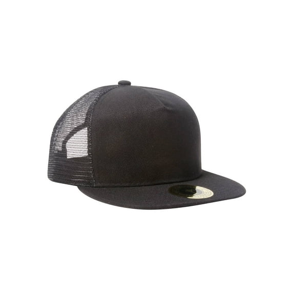 Top Headwear Structured Mesh Snapback Hat - Black