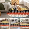 thumbnail image 6 of Modern Bohemian Round Area Rug 5ft, Colorful Minimalist Abstract Paisley Boho Washable Non-Slip Circle Rugs for Bedroom Living Room Kitchen, Soft Low Pile Carpet for Dining Room Playroom Nursery, 6 of 9