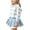 Light Blue5, variant on Jalioing Toddler Girls Outfits Fall Winter Clothes 2 Piece Long Sleeve Crew Neck Sweaters and Skirt Set 1-8 Years