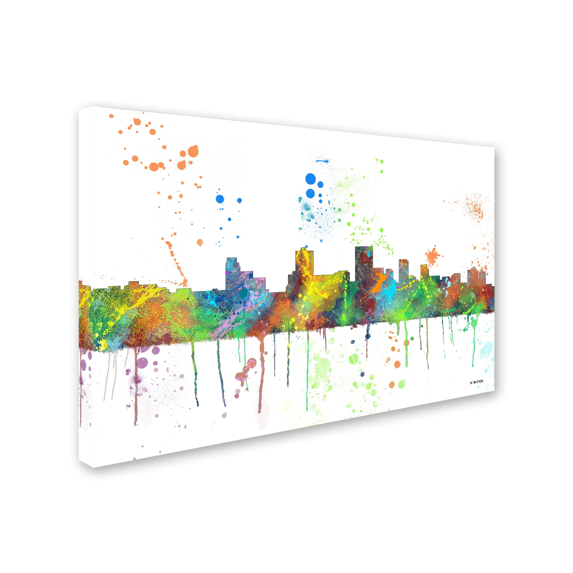 Trademark Fine Art "Springfield Illinois Skyline Mclr-1" Canvas Art by Marlene Watson