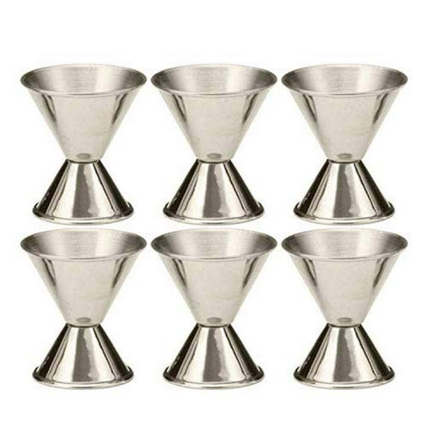 Jiggers de acero inoxidable para cócteles de coctelería profesional, herramientas de coctelería con acabado elegante, medidas precisas para la elaboración de cócteles, diseño duradero con fácil