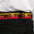 thumbnail image 4 of Toyota Belt, Seatbelt Buckle Belt, Toyota Racing Development TRD Logo Rally Stripe Sunset, 34 to 52 Inches, 4 of 9