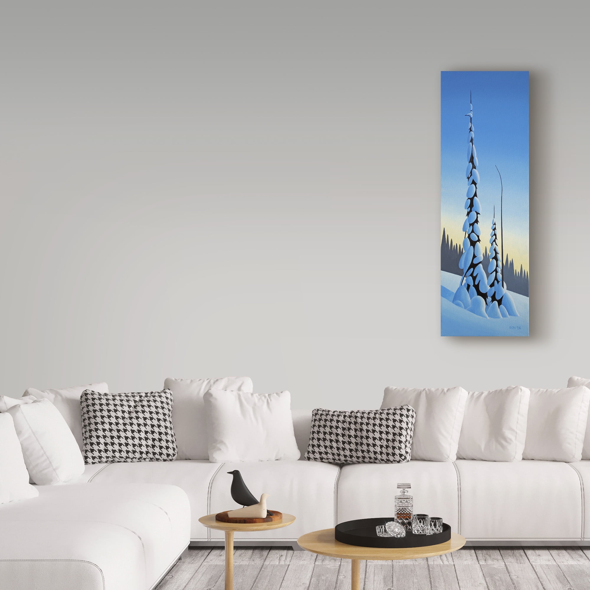 Trademark Fine Art 'Winter Spruce' Canvas Art by Ron Parker