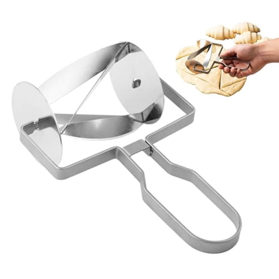 Stainless Steel Dough Cutter Tool, Bread, Cookie, Pizza & Lasagna Wheel Cutter for Baking, Evenly Dividing Dough for Cakes, Pies & Pastries