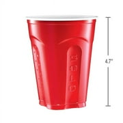Solo Disposable Plastic Cups, Red, 18oz, 60 count