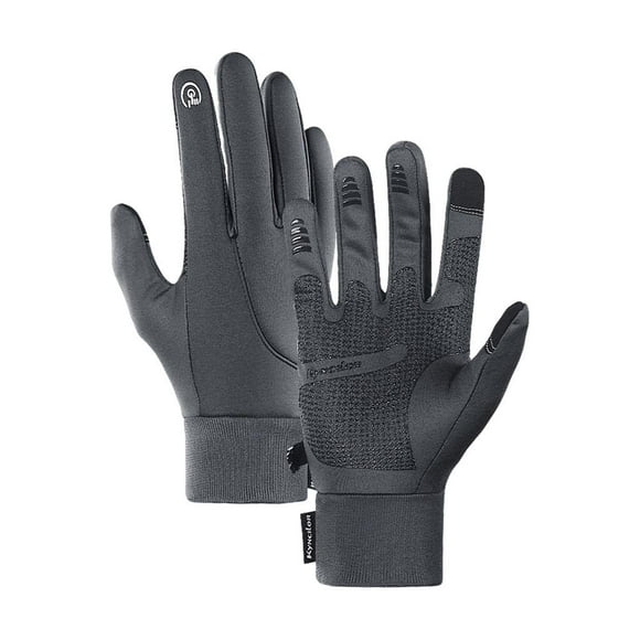Guantes de invierno con pantalla táctil y gel antideslizante, guantes térmicos para correr con frío. Gris S
