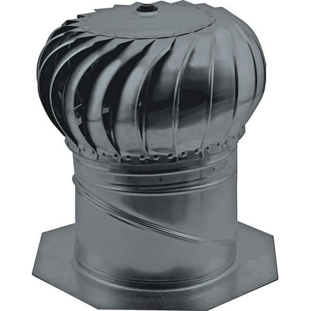 Ll Building Products 6393870 14 inch Internally Braced Turbine Ventilator, Black