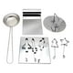 thumbnail image 2 of Juego de herramientas para hacer caramelos con cuchillo de acero inoxidable y 5 cortadores de galletas - Kit de decoración de pasteles para repostería, fudge, masa, bocadillos, queso y verduras, 2 of 5