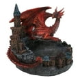 thumbnail image 4 of Medieval Red Dragon On Castle Tower Decorative Ashtray Or Key Coin Dish Figurine, 4 of 10