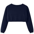 thumbnail image 6 of UACY Kids Girls Bolero Sweater Shrug, Long Sleeve Open Front Knit Cardigan for School, Party and Everyday Wear, 6 of 6