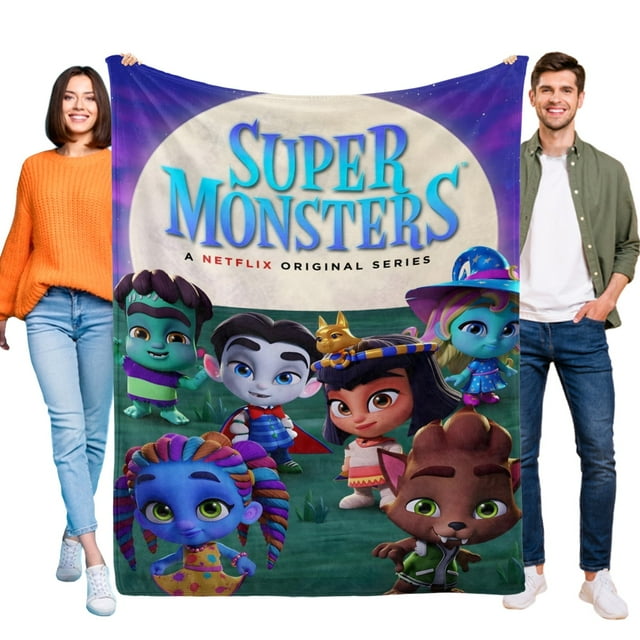 Súper Monstruos anti-pilling, suave, ligera, esponjosa y acogedora de lujo para hogar y cocina – Perfecta para niños y adultos,100X130cm