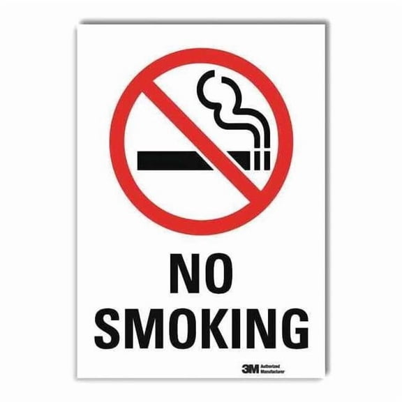 Lyle No Smoking Sign,14inx10in,RflctvSheeting U1-1017-RD_10X14