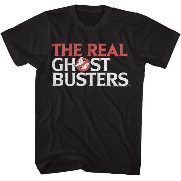 The Real Ghostbusters Logo Black Adult T-Shirt