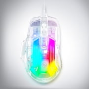 ENHANCE Theorem 3 White Gaming Mouse - Wired Mouse with 7 Programmable Buttons, 13 Color Modes