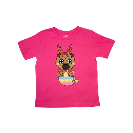 

Inktastic Pug Christmas Mermaid Gift Toddler Boy or Toddler Girl T-Shirt