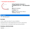 thumbnail image 2 of Regulator Connector 1 - Compatible with 1973 - 1986 Oldsmobile 98 1974 1975 1976 1977 1978 1979 1980 1981 1982 1983 1984 1985, 2 of 2